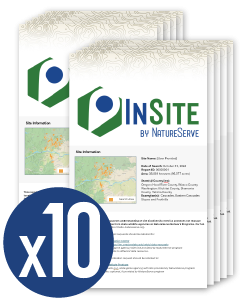 InSite by NatureServe Basic Package 10 Reports