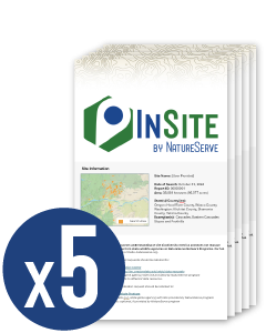 InSite by NatureServe Basic Package 5 Reports